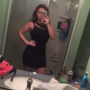 black little black dress with cutouts (7)